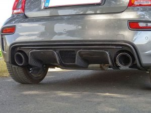 FIAT 500 ABARTH Rear Diffuser Lip - Carbon Fiber - European Model - Red Candy